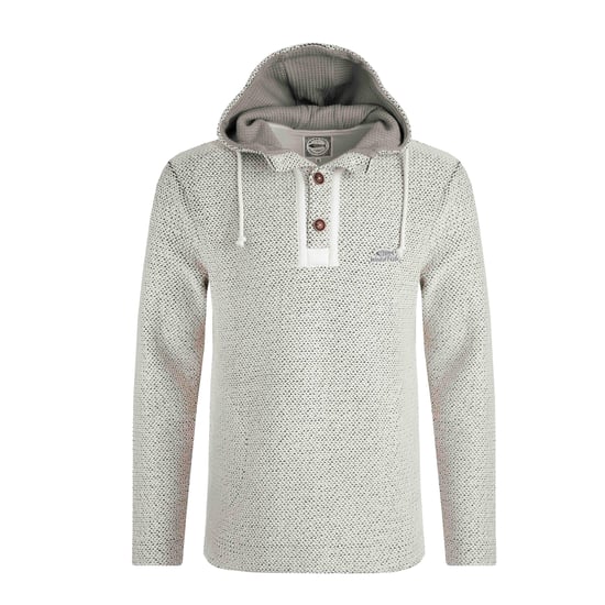 Weird Fish Heren Bakersfield Macaroni Knop Hals Hoodie (Ecru) - Image 1