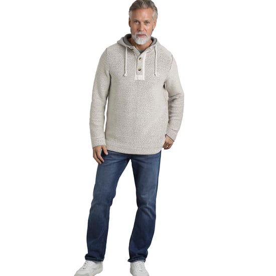 Weird Fish Heren Bakersfield Macaroni Knop Hals Hoodie (Ecru) - Image 4