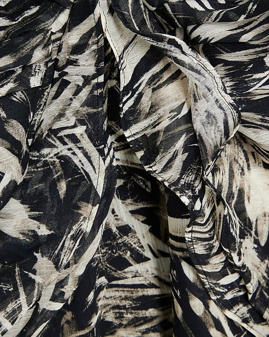 River Island Womens Mini Dress Brown Abstract Print Cape - Image 4