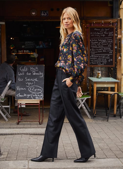 Meadow Satin Printed Blouse - Image 2