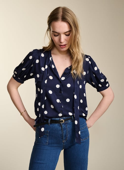 Violette Satin Blouse - Image 1