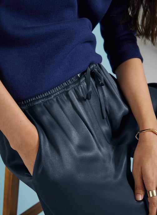 Monica Satin Wide Leg Trousers - Image 2