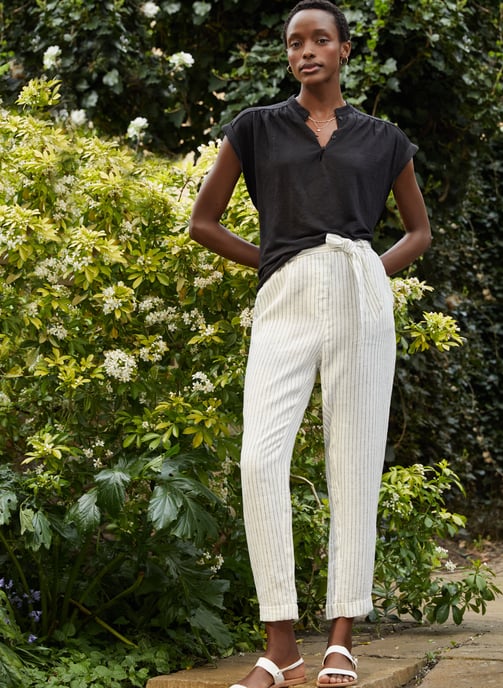 Jaycee Linen Tapered Trousers - Image 1