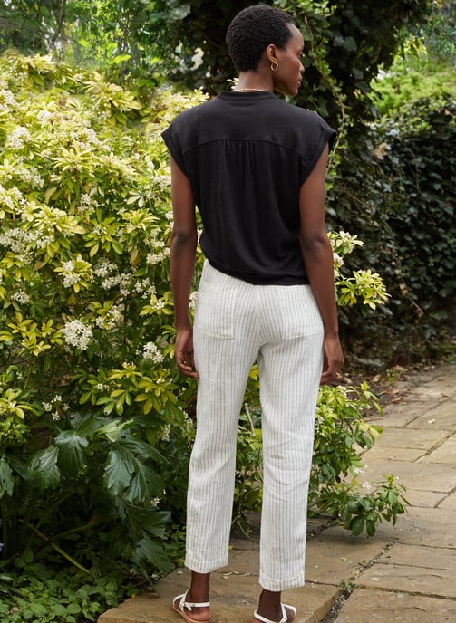 Jaycee Linen Tapered Trousers - Image 2