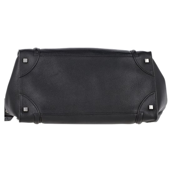 Celine Mini Grained Luggage Tote in Black Leather - Image 3