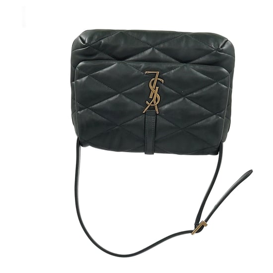 Saint Laurent Le 57 Flap YSL Shoulder Bag in Green Quilted Leather - Image 5