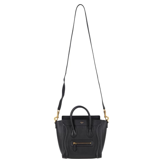 Celine Nano Luggage-väska i svart kalvskinn - Image 1