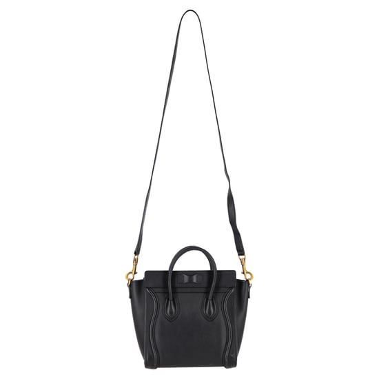 Celine Nano Luggage-väska i svart kalvskinn - Image 2