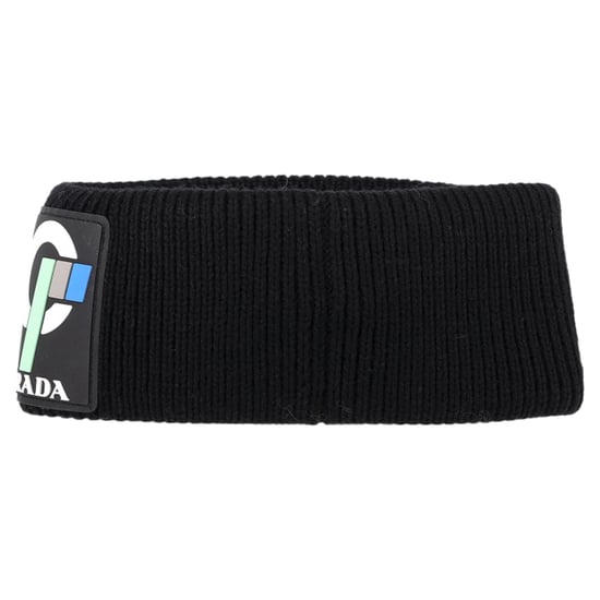 Prada Racing Logo Shaker Visor Cap Anthracite in Black Wool - Image 3