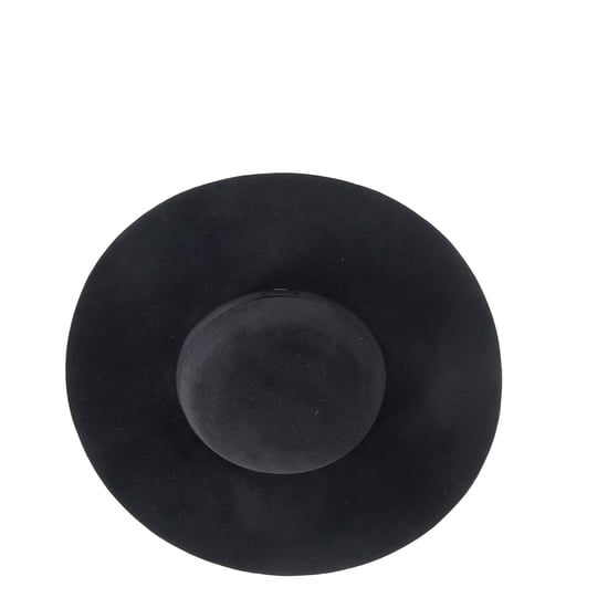 Saint Laurent Ribbon Band Flat Brim Hat in Black Wool - Image 5