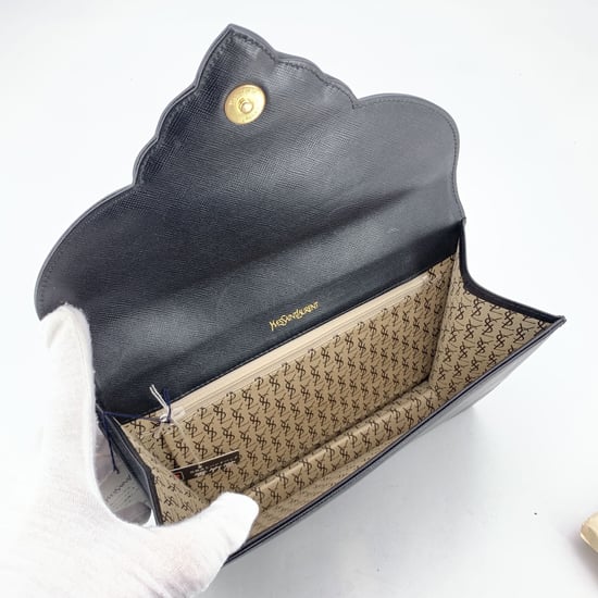 Yves Saint Laurent Vintage Leather Clutch Bag - Image 5