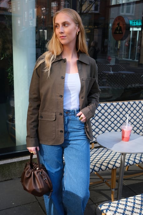 Twill Shacket - Donker olijfgroen - Image 3