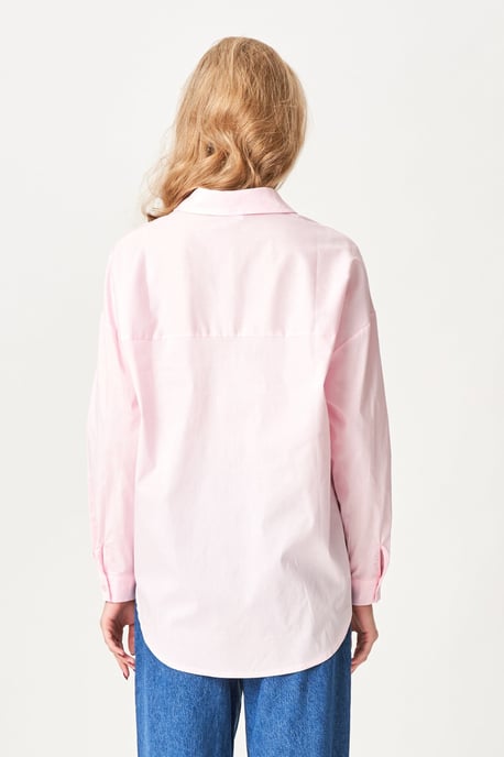 Clara oversized overhemd - roze - Image 4