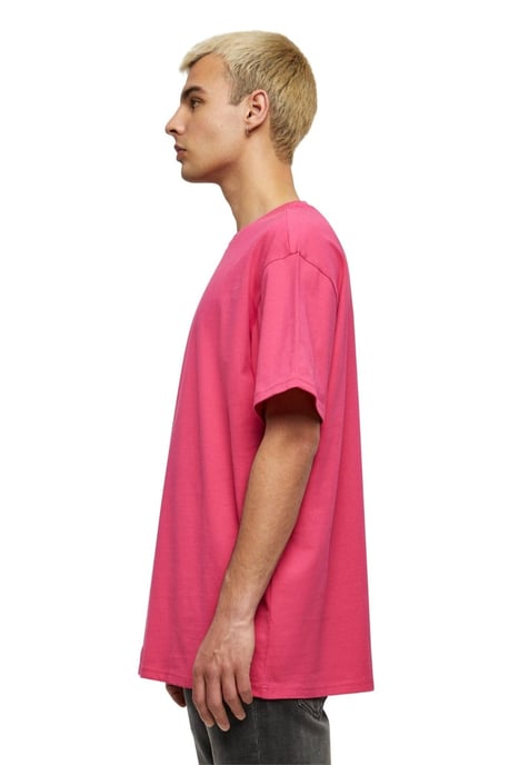 Zwaar oversized T-shirt - Hibiskus roze - Image 2
