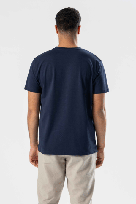 Normaal T-shirt - Marineblauw - Image 3