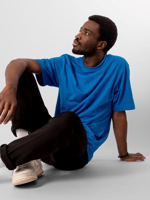 Oversized T-shirt - Turkoois Blauw - Image 2