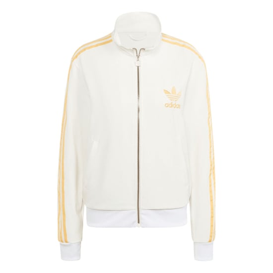 Women's adidas Originals Premium Crepe Track Top in Off White - Image 3
