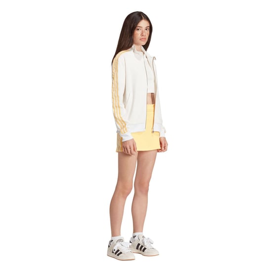 Women's adidas Originals Premium Crepe Track Top in Off White - Image 5