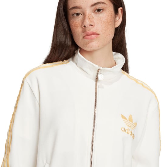 Women's adidas Originals Premium Crepe Track Top in Off White - Image 6