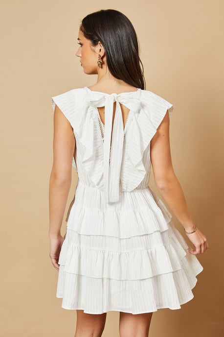 Tiered Lace Insert Mini Dress - Image 3