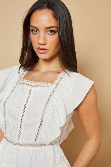 Tiered Lace Insert Mini Dress - Image 4
