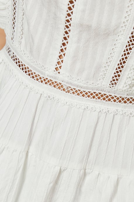 Tiered Lace Insert Mini Dress - Image 5