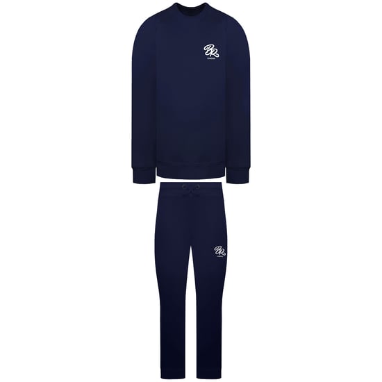 Born Rich Asten Crew Mens Navy Tracksuit - Image 1