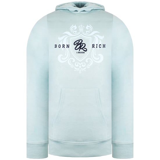 Born Rich Jairo Mens Blue Surf Hoodie - Image 1