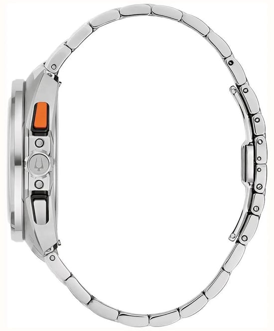 Bulova Racer Chronograph Heren Horloge Zilverkleurig 98B432 - Image 3