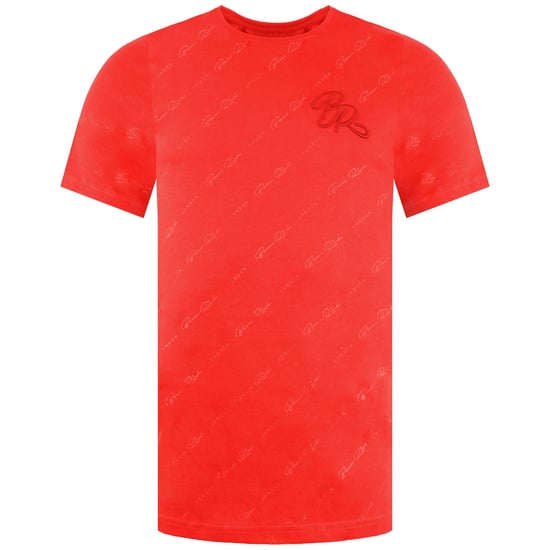 Born Rich Skript Mens Red T-Shirt - Image 1