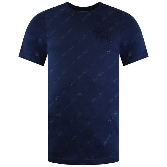 Born Rich Skript Mens Navy T-Shirt - Image 1