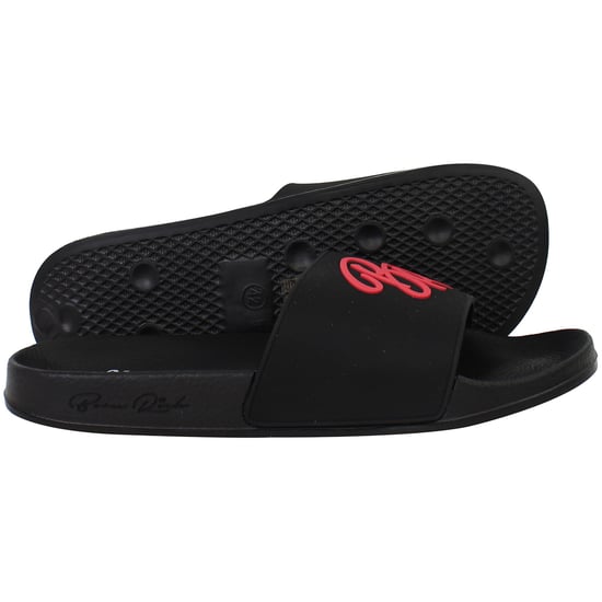 Born Rich Barreca Mens Black/Pink Sliders - Image 2