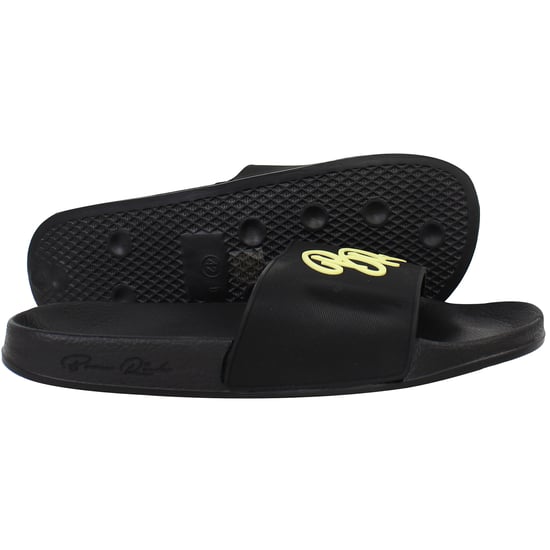 Born Rich Barreca Mens Black/Yellow Sliders - Image 4