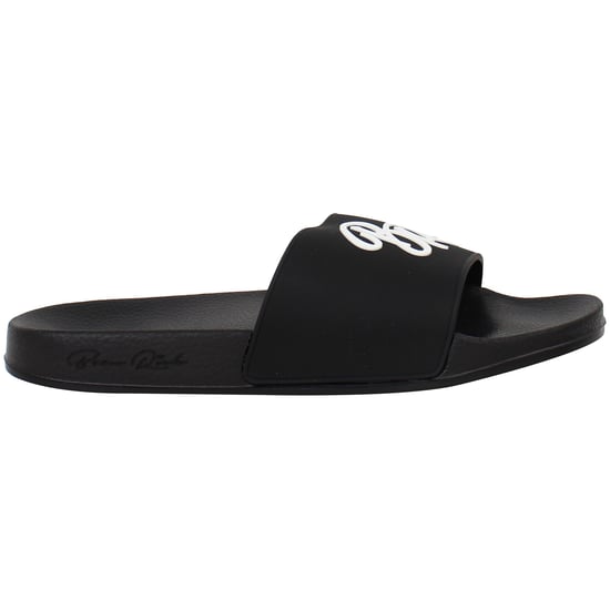 Born Rich Barreca Mens Black/White Sliders - Image 1