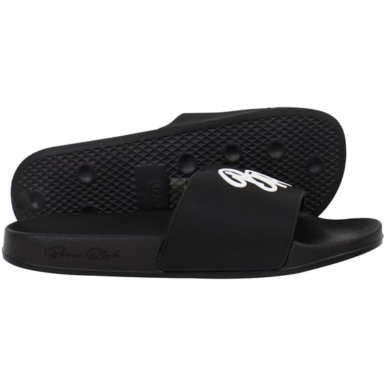 Born Rich Barreca Mens Black/White Sliders - Image 4