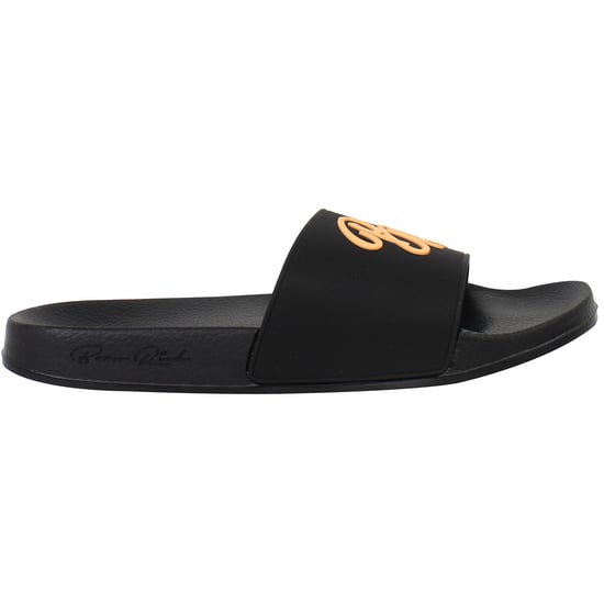 Born Rich Barreca Mens Black/Orange Sliders - Image 1