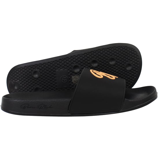 Born Rich Barreca Mens Black/Orange Sliders - Image 4