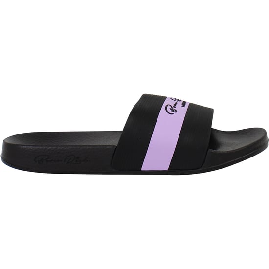 Born Rich Aurelio Mens Black/Purple Sliders - Image 1