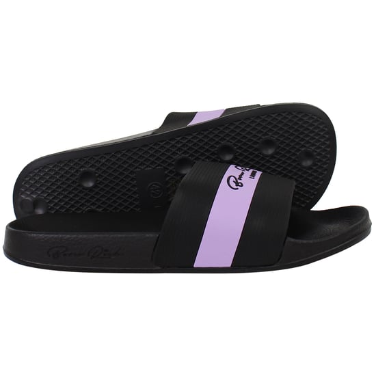 Born Rich Aurelio Mens Black/Purple Sliders - Image 4