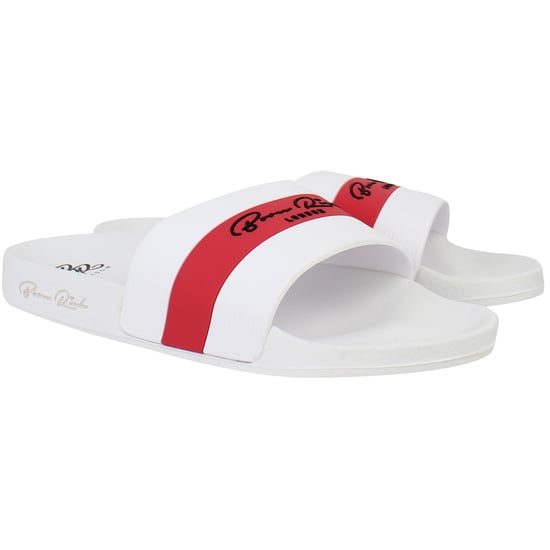Born Rich Aurelio Mens White/Pink Sliders - Image 2