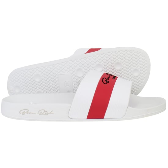 Born Rich Aurelio Mens White/Pink Sliders - Image 4
