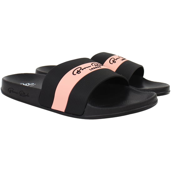 Born Rich Aurelio Mens Black/Coral Sliders - Image 2