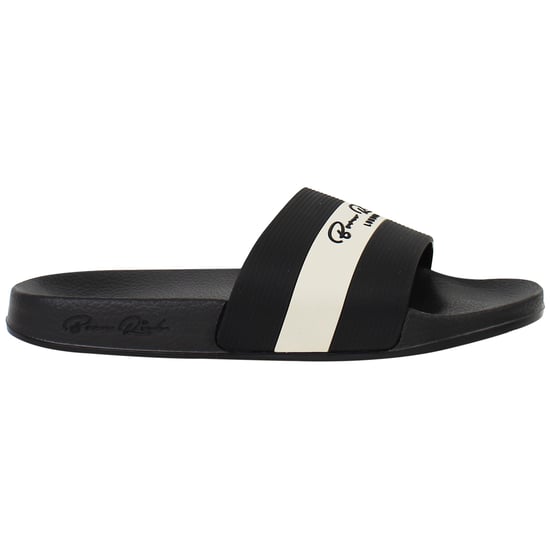 Born Rich Aurelio Mens Black Sliders - Image 1