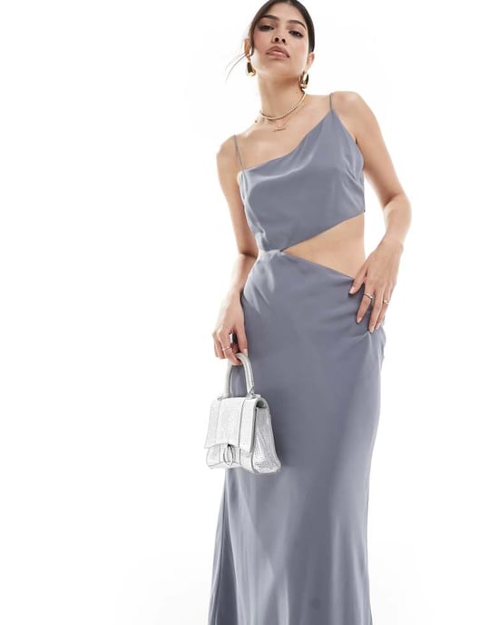 hot pink strapless dresses Lady Black Tie - Harley Satin Maxi Dress - Hot Pink