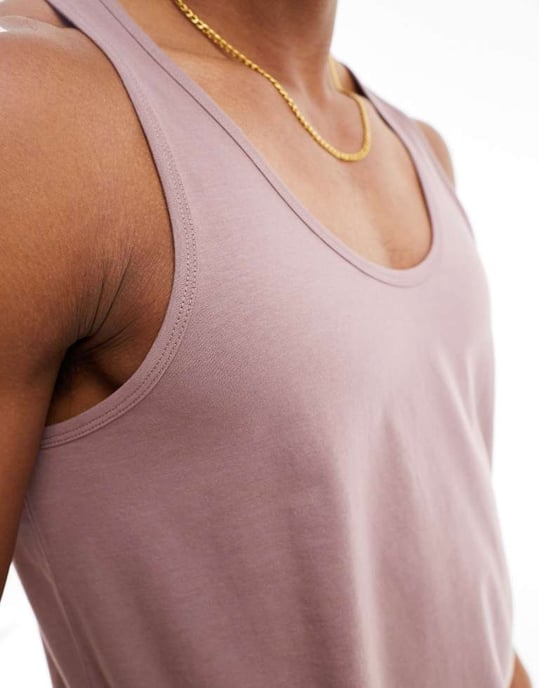 ASOS DESIGN vest in dusty pink - Image 3