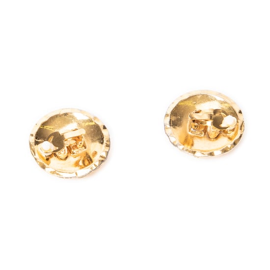 CC Quilted Round Clip On Earrings Oorbellen - Image 3