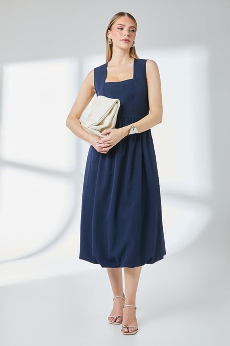 Square Neck Parachute Midi Dress - Image 1