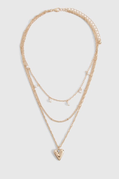 Heart Detail Layered Necklace - Image 3