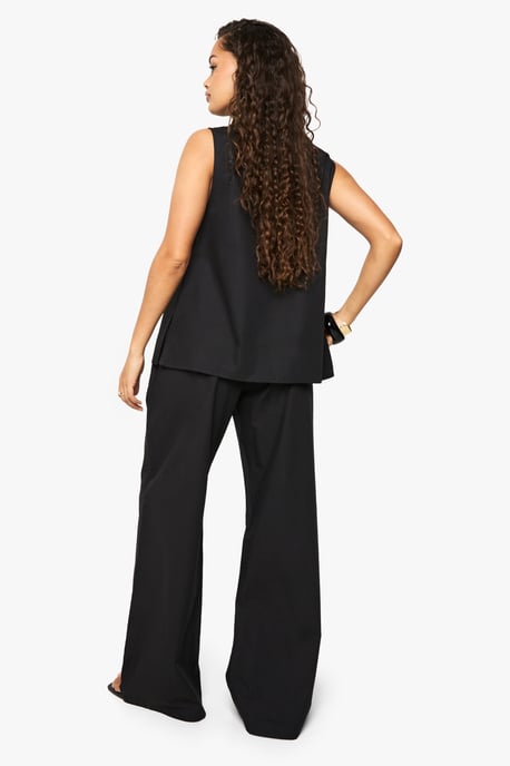 Poplin Sleeveless Blouse & Wide Leg Trouser Co-ord - Image 2