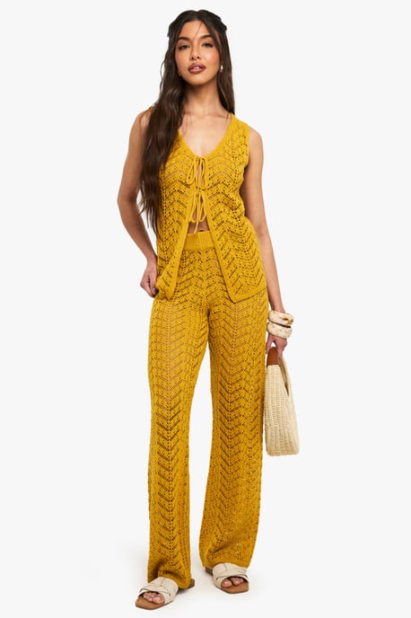 Crochet Wide Leg Trouser - Image 1
